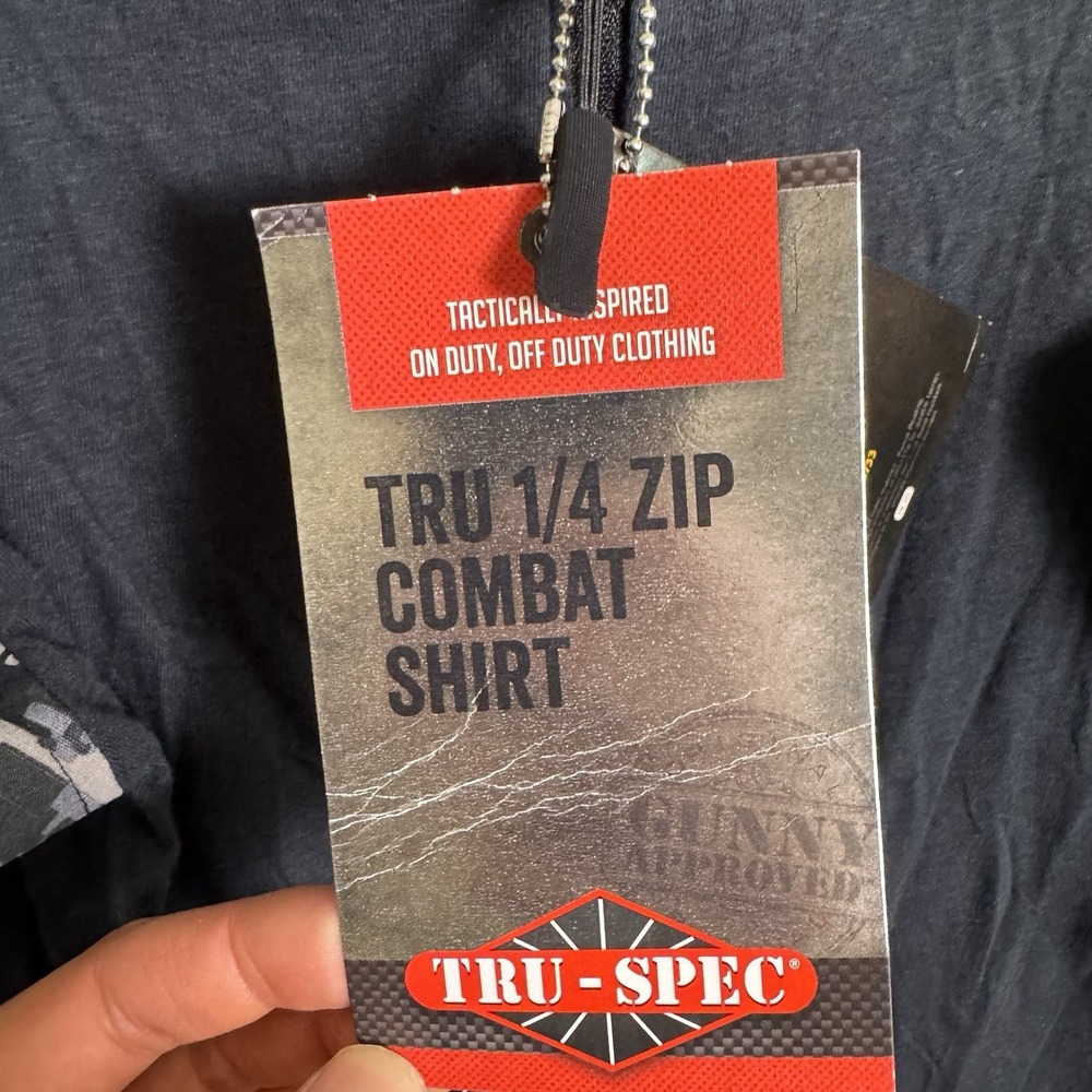 Tru-Spec Combat Shirt Men's S Reg 1/4 Zip Digital Camo Cordura Fabric Tactical - Picture 6 of 12